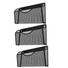 Magnetische dossierhouder met 3 vakken, maporganizer, hangend tijdschriftenrek voor op de koelkast, whiteboard