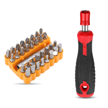 1/4 inch schroevendraaierbit handvat multifunctionele set boorsleutel gereedschap (rood)