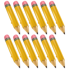 12 stuks 27 inch grote opblaasbare potloodverjaardagsfeestjes als decoratie voor in de klas