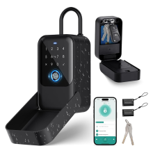 Slimme sleutelkluis, Bluetooth-kluis met vingerafdruk- en toegangscodekaart, handmatige app-bediening,