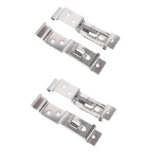 4-delige kentekenplaathouderclips voor aanhangwagens - roestvrij staal, veerbelast, perfect voor aanhangwagens en caravans