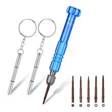 Brillenreparatieset Schroevendraaier, 6-in-1 Schroevendraaierset voor Horloges, Brillen, Zonnebrillen, Elektronica, Mobiele Telefoons