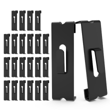 24 stuks rasterwandhaken, hangers, rasterpaneel, rasterwandhaken, accessoires, draadplank, zwart