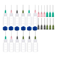 12 stuks lijm applicator flessen, met stompe naaldpunt 14ga 16ga 18ga 20ga voor toepassingen, verf quilling knutselen