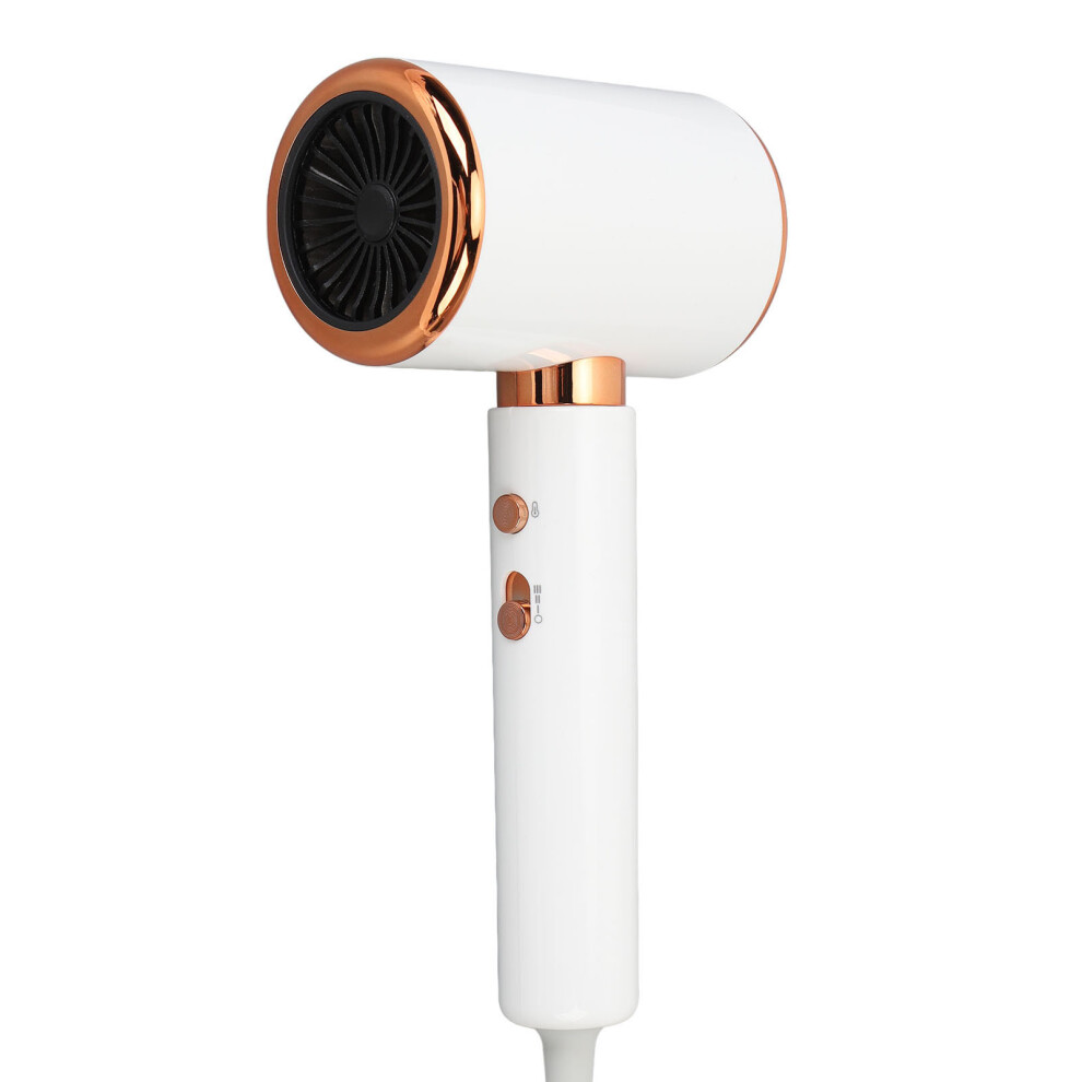White High Speed Ionic Hair Dryer 20000Rpm 1400W Low Noise For Home Salon Travel