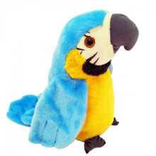(blue) Talking Parrot Repeats What You Say Plush Animal Toy Electronic Parrot For Kids Gift Kb