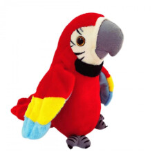 (red) Talking Parrot Repeats What You Say Plush Animal Toy Electronic Parrot For Kids Gift Kb