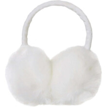 Earmuffs Ear Warmers for Women Winter Fur Foldable Ear Warmer White