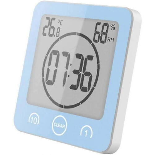 Digital Lcd Display Waterproof Bathroom Wall Clock  Temperature Timer