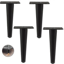 (20cm, Black) Set Of 4 Furniture Legs,straight Sofa Leg, Table Leg Cabinet Legs Bedside Metal Legs