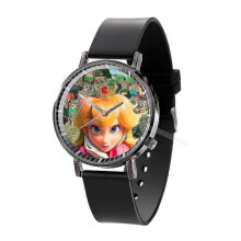 (Mario-16) Super Mario Bros Movie Watch Luigi Wristwatch Leather Printing Watch Cartoon Quartz Electronic Watch Toy Birthday Party Gift New
