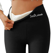 (M, black) 2023 New Women's Thermo Leggings Thick Fleece Lining For Keep Warm Pants M-5xl
