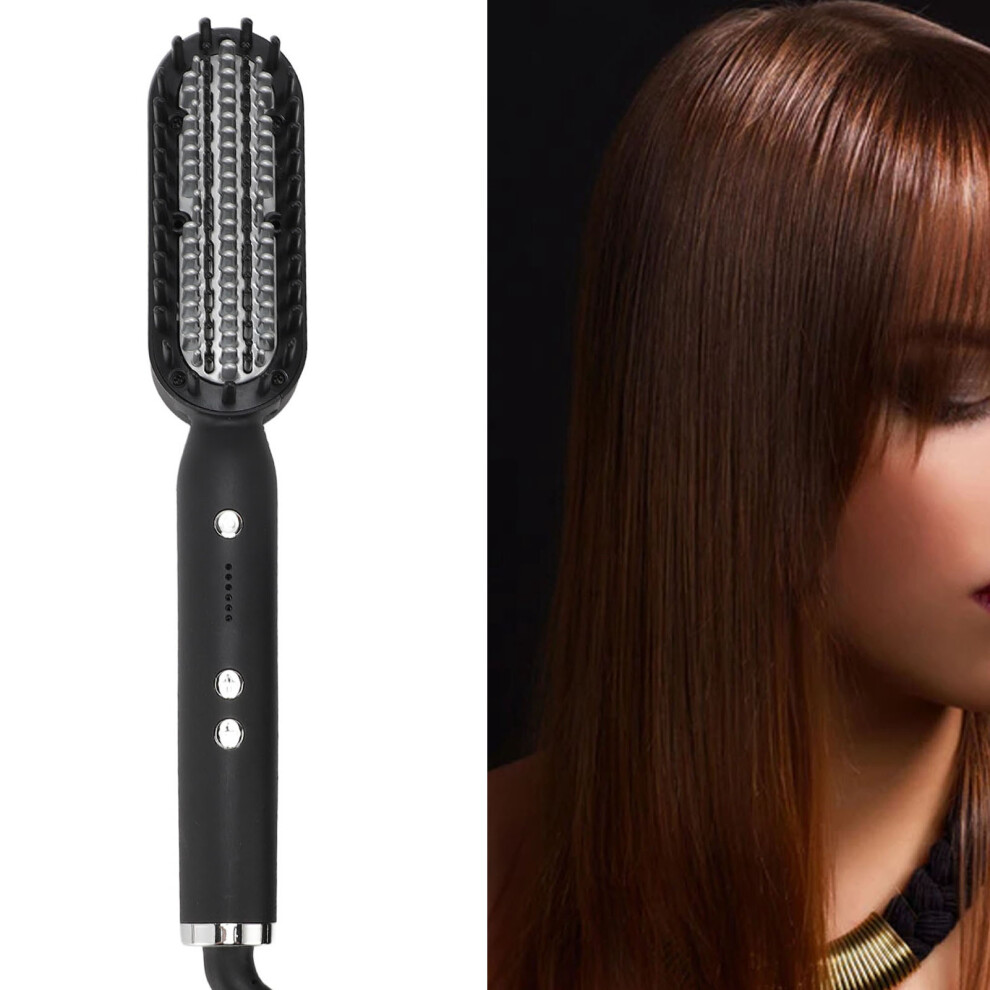 Heated Negative Ions Hair Straightening Brush, Fast Heating, 220-240V, ABS Material