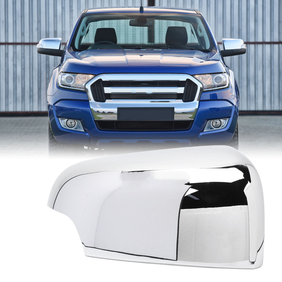 Chrome Rearview Mirror Cover For Ranger 2012-2022, Scratch-Resistant 4981331122905