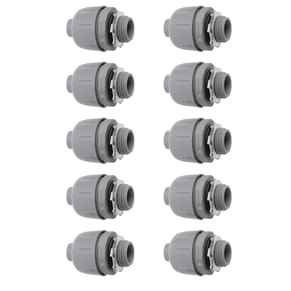 10 Pcs Liquid Tight Conduit Connector 1 Inch Npt Nylon Fittings 4911331128270