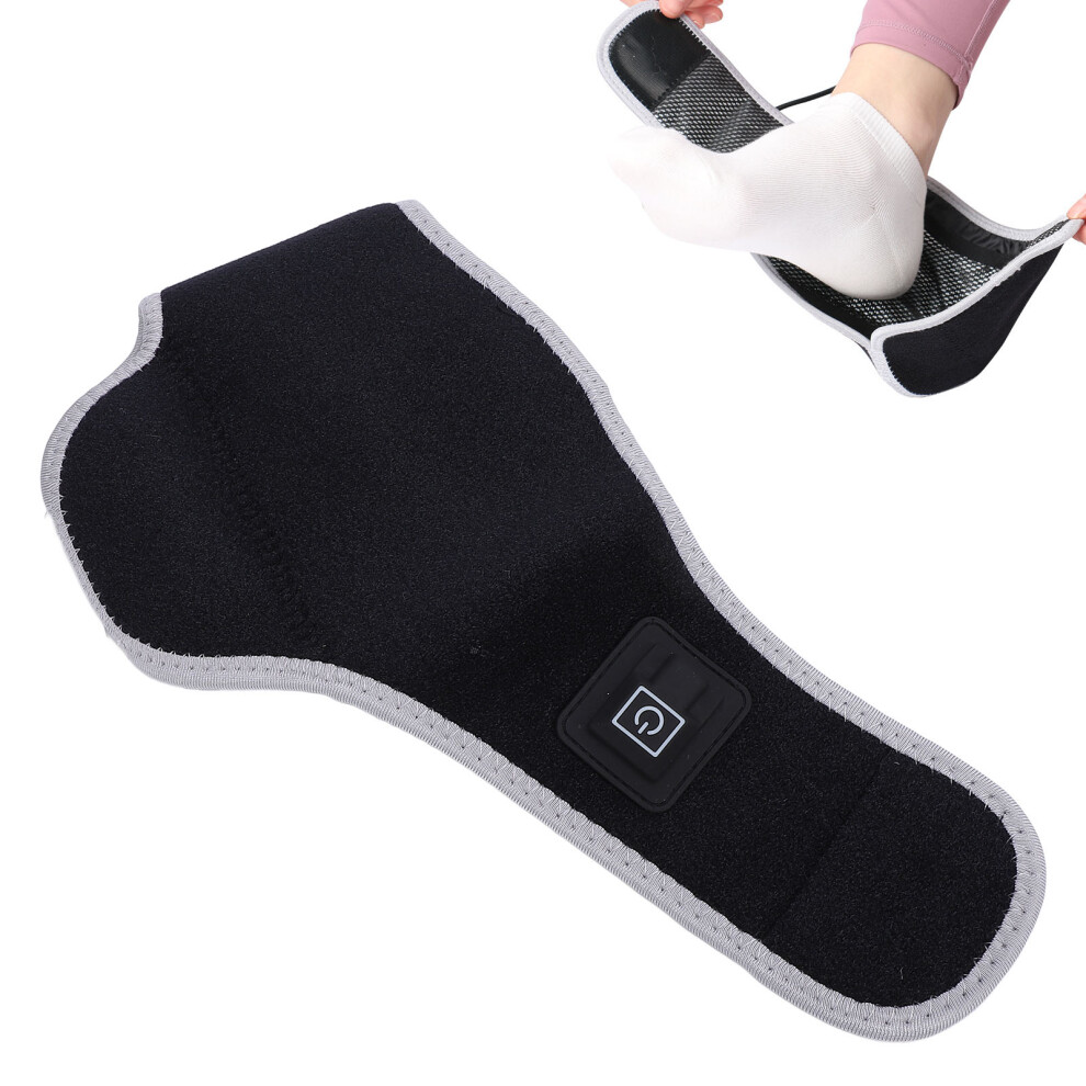 Heated Ankle Brace USB 5V2A | Adjustable Temperature Carbon Fiber Support Black-GrÃ¥
