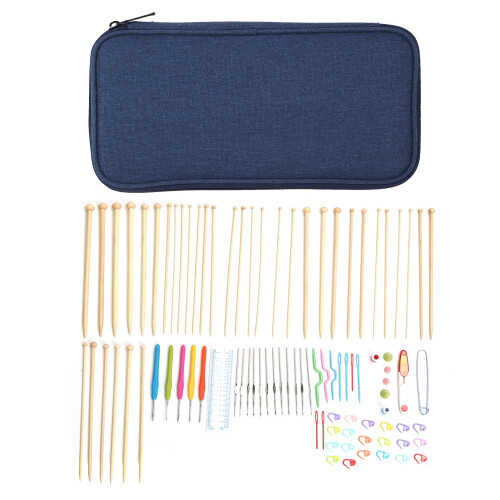 Knitting Kit Ergonomic Design Portable Bamboo