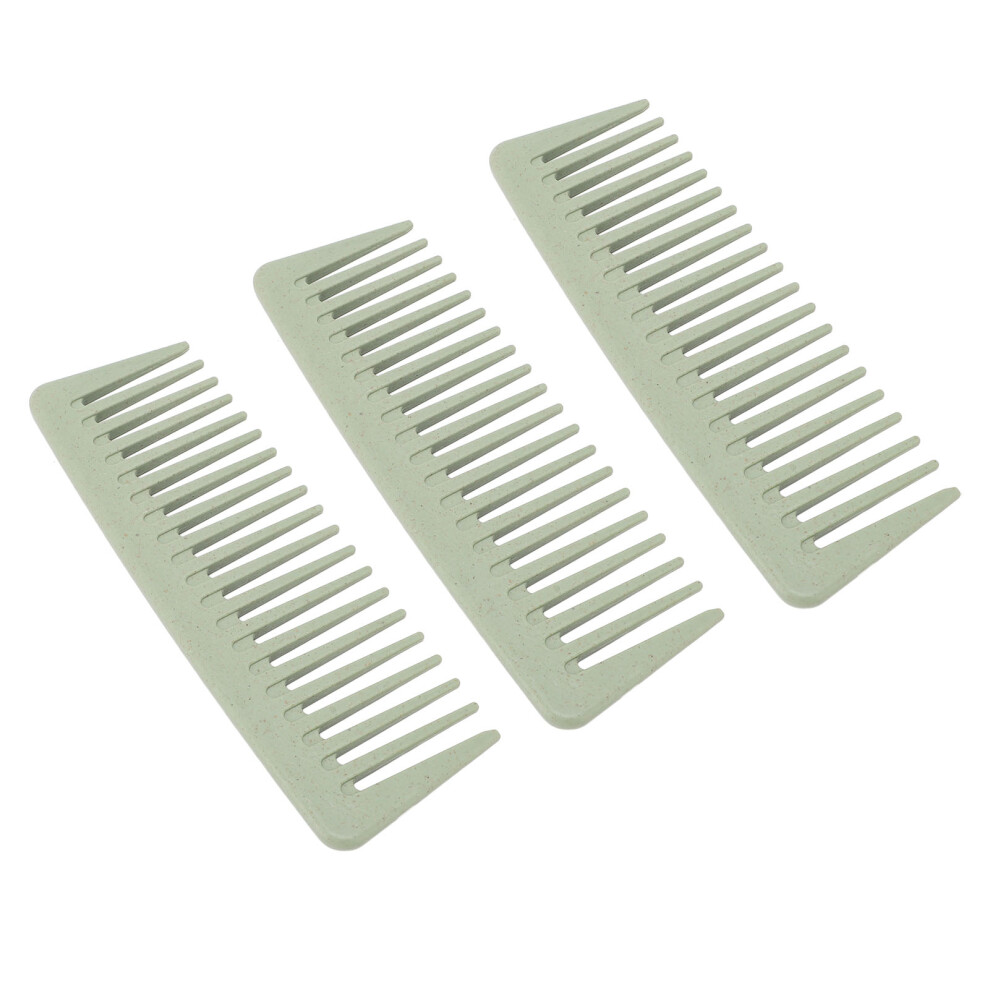 Unisex 10 Pcs Wide Tooth Wheat Stalk Comb Set For Hair Detangling & Styling