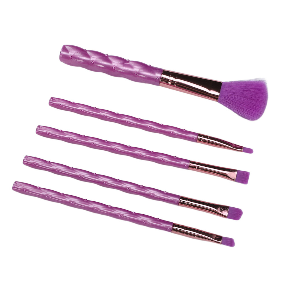 5PCS Makeup Brush Set ABS Handles Nylon Brusher Kit for Beginners