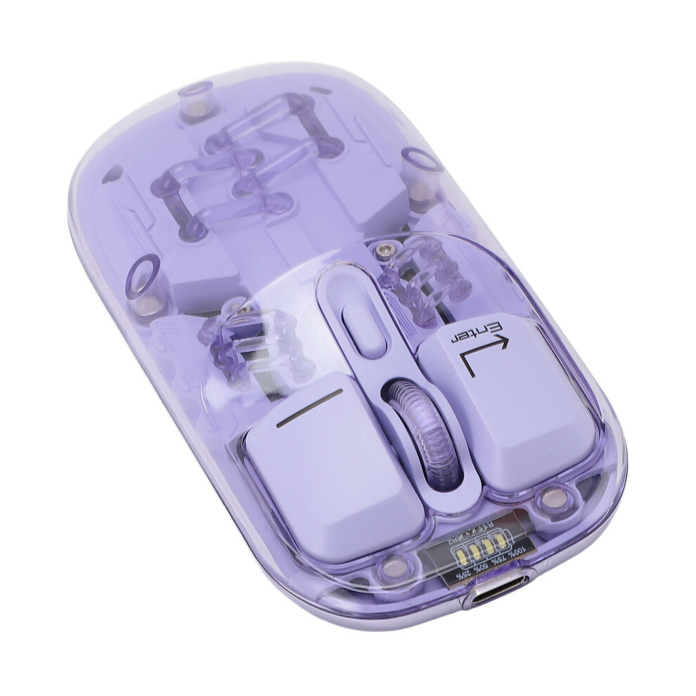 Wireless Gaming Mouse Bt 5.0/2.4G 400Mah 113.5X58x25mm Rgb Purple 8741331139435