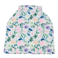 Multipurpose Breastfeeding Cover Baby Car Seat Sunshade Floral Breathable Milk Fiber