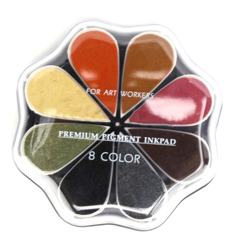 8 Colors Petal Stamp Pad WaterBased DIY Hand Stamp 1