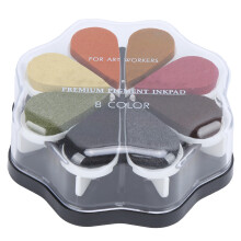 8 Colors Petal Stamp Pad WaterBased DIY Hand Stamp