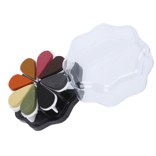 8 Colors Petal Stamp Pad WaterBased DIY Hand Stamp 2
