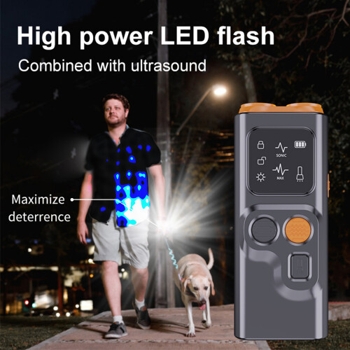 Ultra-Sonic Bark Control Device, Rechargeable, LED Flashlight, 95g 2