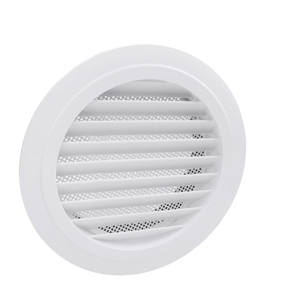 200Mm Round White Abs Vent Cover - Louver Grille For Bathroom & Kitchen 5001331141498