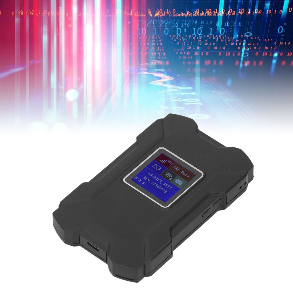 Portable 4G Wifi Router 32 Users, 1.44" Color Screen, 3000Mah Black 9401331141621