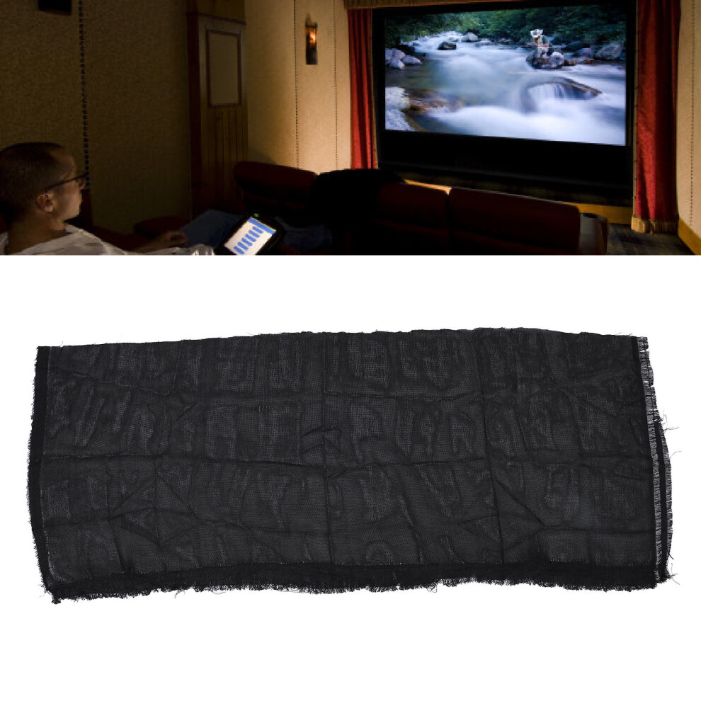 Retro Polyester Speaker Grill Cloth Cover 150X50cm Dustproof Black 8461331141954