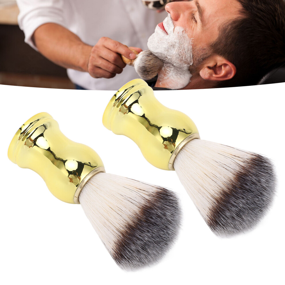 2pcs Synthetic Shaving Brush Hair for Easy Cream Lather, ABS Handle