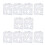 10pcs Stencil Reusable Hollow Glossy PET Template 10