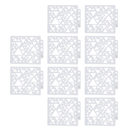 10pcs Stencil Reusable Hollow Glossy PET Template 2