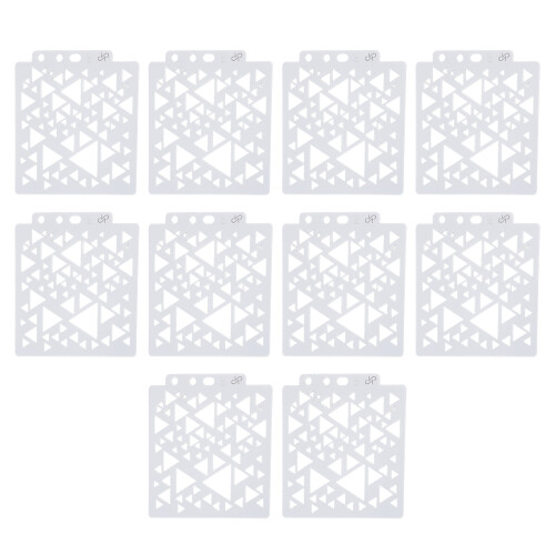 10pcs Stencil Reusable Hollow Glossy PET Template