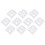 10pcs Stencil Reusable Hollow Glossy PET Template 2
