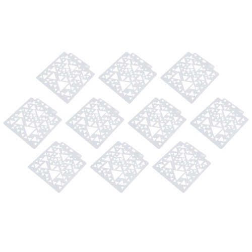 10pcs Stencil Reusable Hollow Glossy PET Template 1