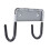 Wall Mounted Ironing Board Hook Silver Gray Stable Space Saver Iron Holder 11