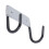 Wall Mounted Ironing Board Hook Silver Gray Stable Space Saver Iron Holder 8