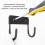 Wall Mounted Ironing Board Hook Matte Black - Space Saving Iron Holder 6