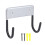 Wall Mounted Ironing Board Hook Silver Gray Stable Space Saver Iron Holder 3