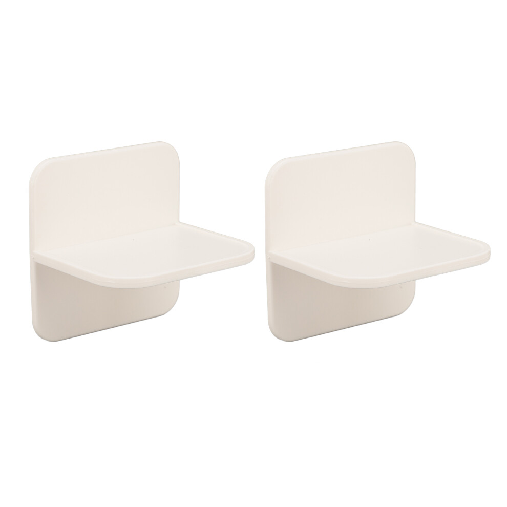 2Pcs Adhesive Furniture Anchors Wall Mount Non-Drill Child Safety Tip White