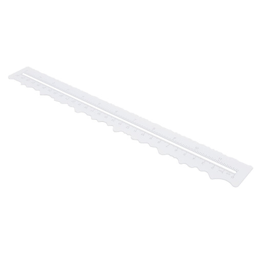 Plastic Double Sided Deckle Edge Ruler for Paper Tearing Crafting Activities