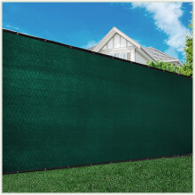 ColourTree 8' x 50' groen hek privacyscherm voorruitafdekking stof schaduw zeilgaas gaasdoek - commerci?e kwaliteit 170 GSM - zwaar gebruik - 3 jaar