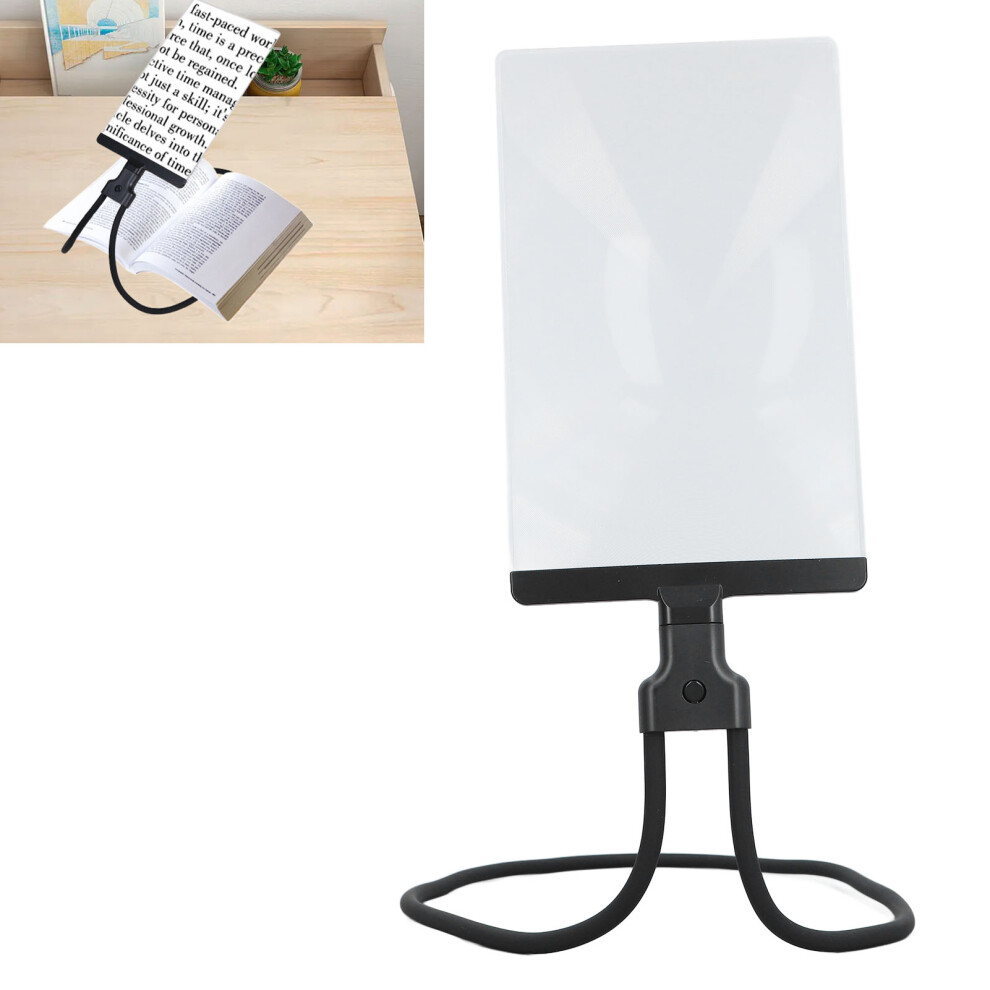 Black 4X Hanging Neck Magnifier With Flexible Gooseneck, Large Lens,
