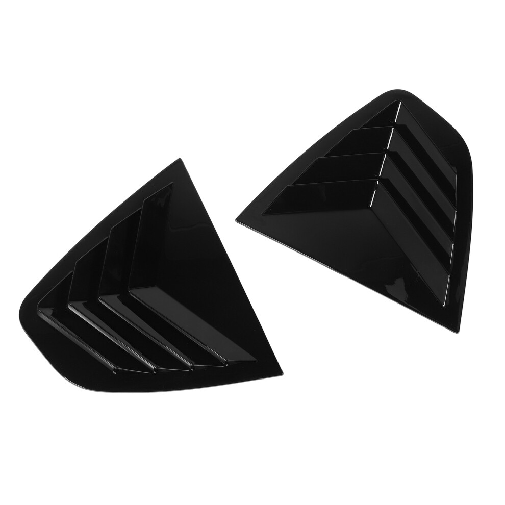 Rear Window Louver Cover Set For Giulia 2016-2024 Glossy Abs Black 4691331158469