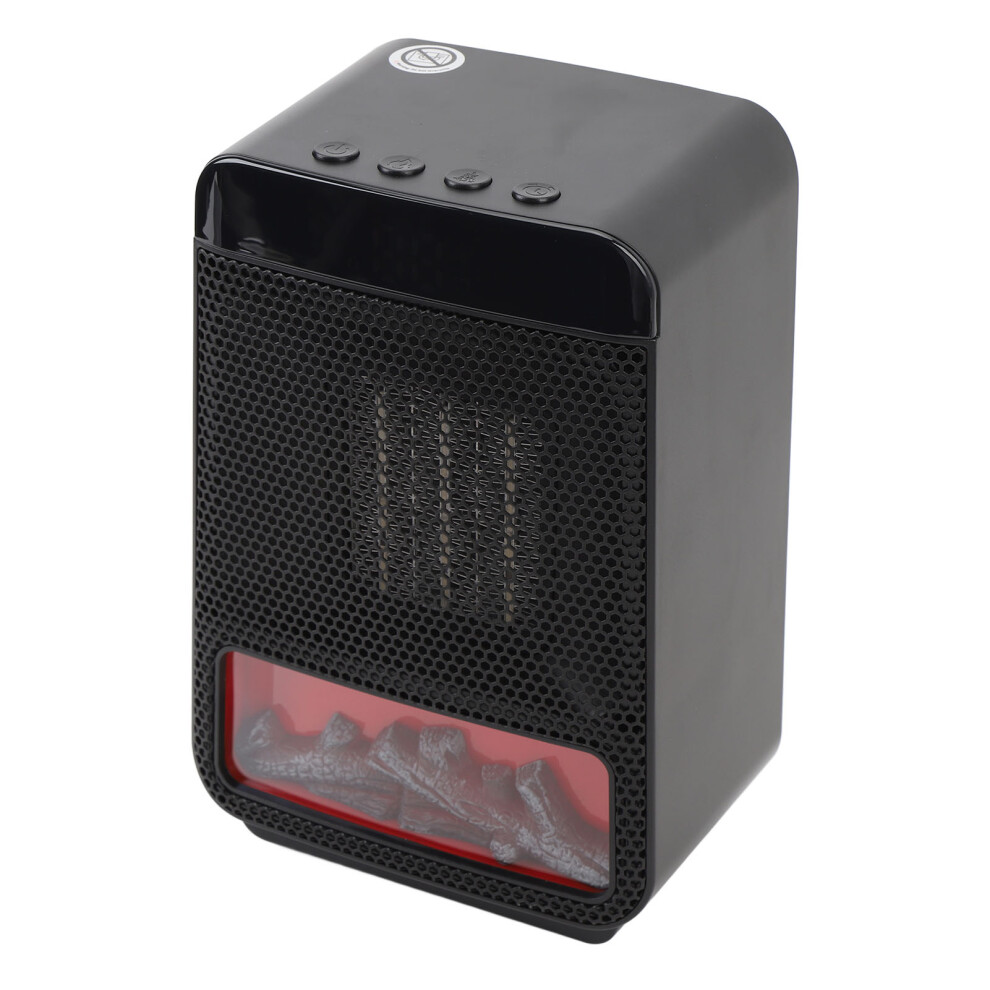 3D Flame Space Heater 250mm, 2 Heat Levels, Timer, Rapid Heat