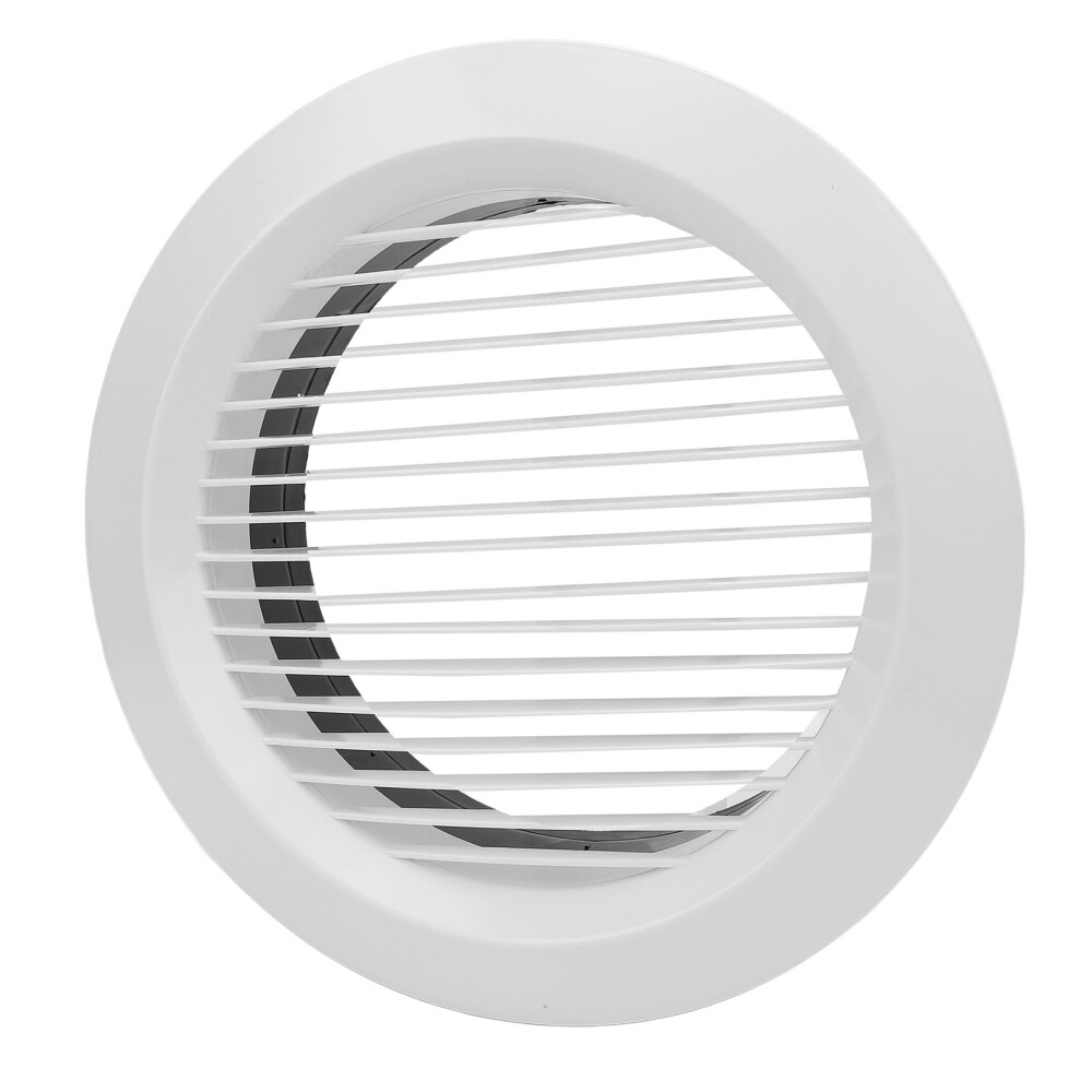 200Mm Abs White Round Vent Cover Â Straight Louvre Air Ventilation Grille 9421331162150