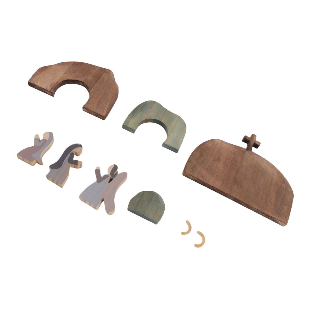 Easter Empty Tomb Figurine: Eco-Friendly Wooden Home Decor Piece-image-OPC-PJ9MZG6-NEW